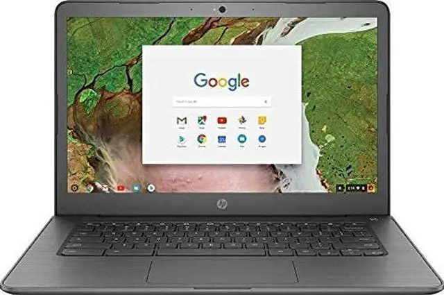 Alt view image 2 of 4 - HP 2019 14" HD Touchscreen Chromebook Laptop PC, Intel Celeron N3350 Processor, 4GB DDR4 RAM, 32GB eMMC, 802.11ac, Bluetooth, USB-C 3.1, No DVD, Chrome OS (Grey)