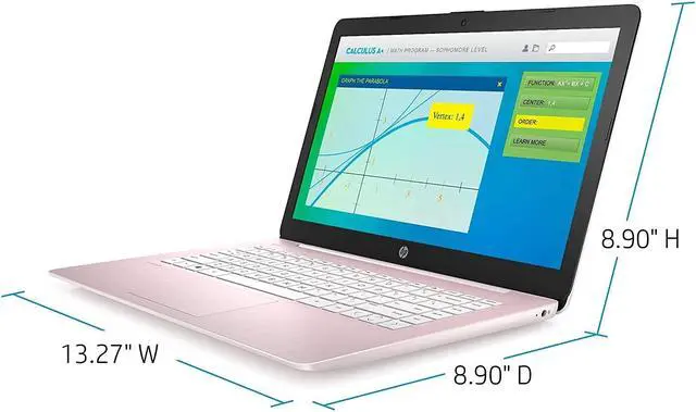 Alt view image 5 of 5 - HP Stream14 HD (1366 x 768) WLED-Backlit Laptop PC, Intel Celeron N4000 Processor, 4GB RAM, 64GB EMMC, 802.11ac, Bluetooth 4.2, HDMI, Windows 10 S, Rose Pink, W/ Valinor Accessories, 14-Celeron