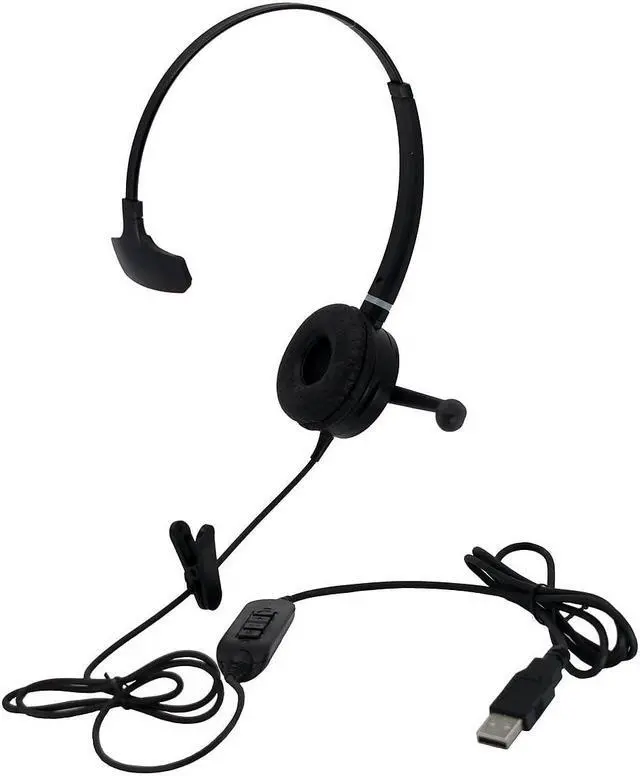 Alt view image 4 of 4 - Spracht HS-WD-USB-1 Single Ear USB Headset for Softphone for PC/Mac