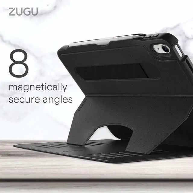 Alt view image 4 of 5 - ZUGU CASE for iPad Air (M2) 11 inch (2024) iPad Air 4 & 5 10.9 Inch (2020/2022) - Protective, Ultra Thin, Magnetic Stand, Sleep/Wake Cover - Black