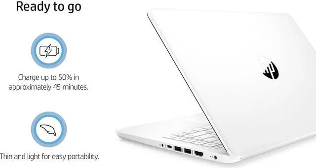 Alt view image 4 of 5 - HP Newest 14"" Ultral Light Laptop for Business. Intel Quad-Core N4120(> N4020), 8GB RAM, 128GB Storage, 1 Year Office 365, (64GB eMMC+64GBSD Card) Webcam, HDMI, WiFi, USB-A&C, Win 11 S/OLY, Silver