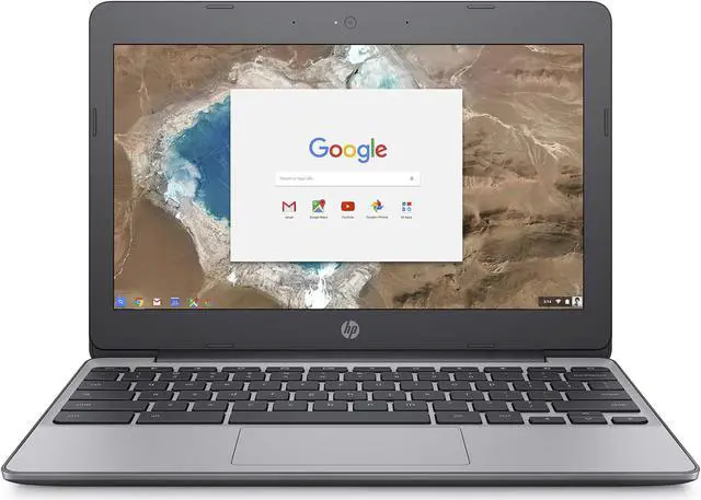 Main image of HP Chromebook 11-Inch Laptop, Intel Celeron N3060 Processor, 2 GB SDRAM, 16 GB eMMC Storage, Chrome OS (11-v000nr, Ash Gray)