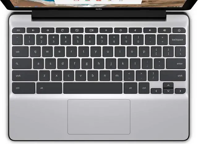 Alt view image 5 of 5 - HP Chromebook 11-Inch Laptop, Intel Celeron N3060 Processor, 2 GB SDRAM, 16 GB eMMC Storage, Chrome OS (11-v000nr, Ash Gray)