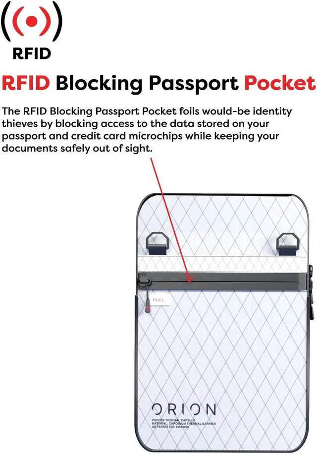 Alt view image 5 of 5 - PHOOZY Orion Tech Pouch - NASA Edition - Ultralight, Rugged Protection for Your Devices and Accessories. Weatherproof X-Tech Shell with RFID Blocking Pocket for Complete Protection (Space White)