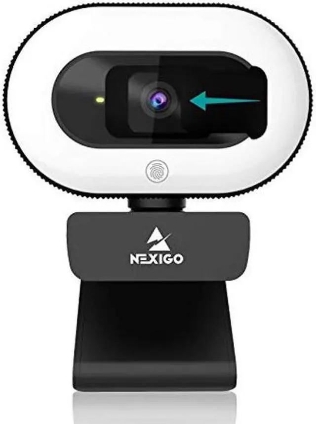 Main image of NexiGo StreamCam N930E with Software, 1080P Webcam with Ring Light and Privacy Cover, Auto-Focus, Plug and Play, Web Camera for Online Learning, Zoom Meeting Skype Teams, PC Mac Laptop Desktop