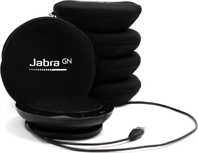 Alt view image 2 of 2 - Jabra Speak 410 5-Pack Corded Speaker Bundle- Multi-Pack Audio, Lightweight, Portable Speakers - USB Connectivity- Perfect for Business, Home, and On-The-Go Use- Travel-Friendly Design