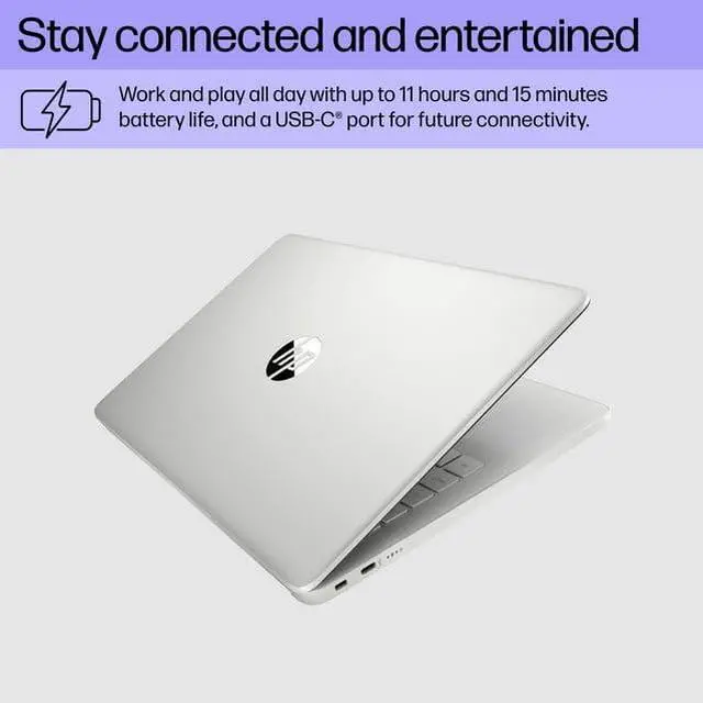 Alt view image 5 of 5 - Hp Stream 14" HD Laptop | Intel Celeron N4120 Processor | Intel UHD Graphics 600 | Microsoft Office 365 | 8GB RAM | 64GB SSD | Windows 11 S | Bundle with Laptop Stand
