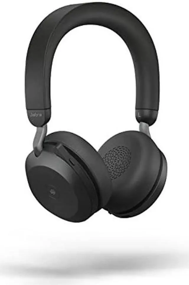 Main image of Jabra Evolve2 75 PC Wireless Headset with 8-Microphone Technology - Dual Foam Stereo Headphones with Advanced Active Noise Cancelling, USB-C Bluetooth Adapter and MS Teams-compatibility - Black
