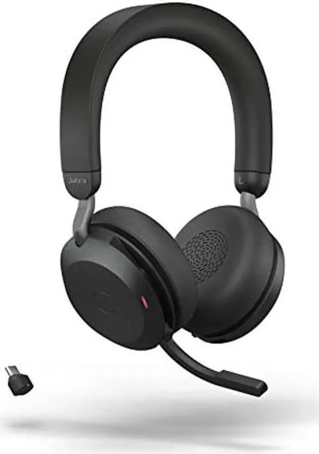 Alt view image 3 of 5 - Jabra Evolve2 75 PC Wireless Headset with 8-Microphone Technology - Dual Foam Stereo Headphones with Advanced Active Noise Cancelling, USB-C Bluetooth Adapter and MS Teams-compatibility - Black