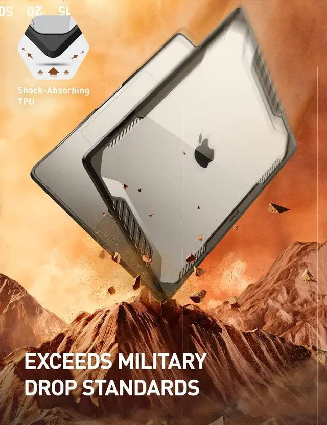 Alt view image 4 of 5 - SUPCASE for MacBook Pro 16 Inch Case with Stand 2023/2021 (Unicorn Beetle Pro), M3 / M2 / M1 Pro/Max A2991 A2780 A2485 Heavy Duty Hard Shell Rugged Protective Cover for MacBook Pro 16", Black