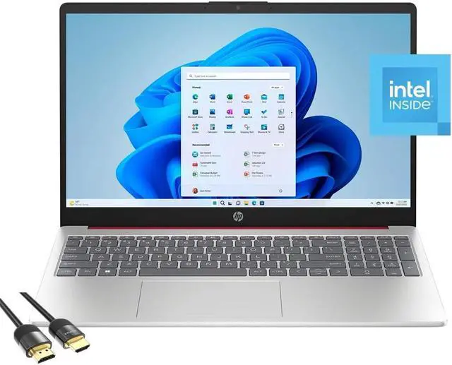 Main image of HP Laptop for Business & Students, 15.6" HD Anti-Glare Display, Intel 4-Cores N200, 8GB RAM, 128GB UFS, Wi-Fi 6, Webcam, HDMI, USB-C, PDG HDMI Cable, Windows 11 Home in S Mode, Scarlet Red