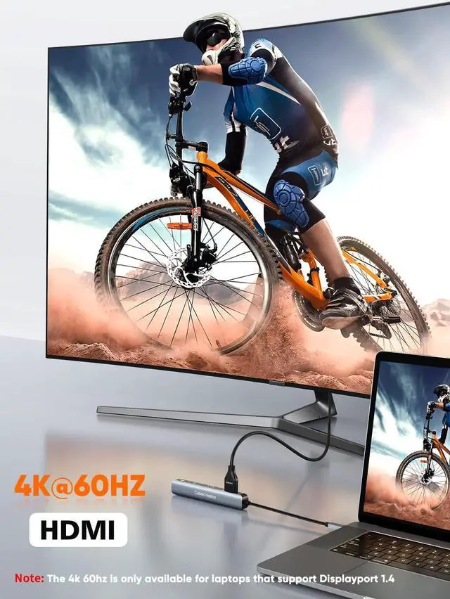 Alt view image 4 of 5 - CableCreation 6-in-1 USB-C Hub Bundle with USB C to USB A Cable 5FT 10Gbps