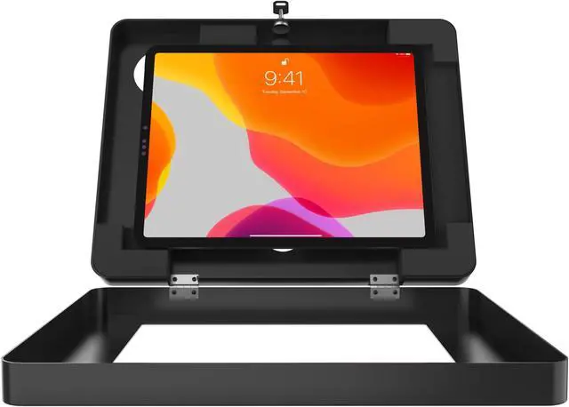 Alt view image 5 of 5 - Locking iPad Wall Mount - CTA Anti-Theft Tablet Wall Mount For iPad 10th Gen 10.9-inch - iPad 7th/8/9 Gen - iPad Air 4 - Galaxy Tab - Lenovo Tab 4 - Zebra Tablets & More - Black - (PAD-PARAW)