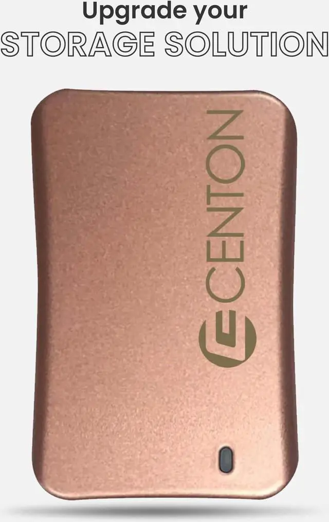 Alt view image 2 of 5 - Centon External SSD (Rose Gold Metallic), USB-C 3.2 Gen 2, 500GB