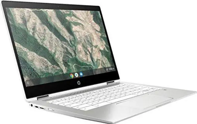Alt view image 3 of 5 - HP X360 2in1 Chromebook 14" HD Touchscreen Laptop for Business and Student, Intel Celeron N4000 (up to 2.6GHz), 4GB RAM, 32GB eMMC, Chrome OS, w/32GB SD Card, Ceramic White