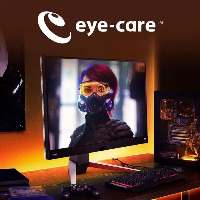 Alt view image 5 of 5 - BenQ MOBIUZ EX2710Q Gaming Monitor 27" QHD 1440p 165Hz 1ms | IPS | HDRi | DCI-P3 | Freesync Premium | Eye-Care Tech | Adjustable Height, Swivel & Tilt | 2.1 Speakers | DisplayPort | HDMI | USB Hub