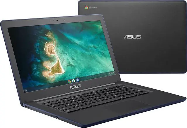 Alt view image 2 of 5 - ASUS Newest 14" Rugged & Spill Resistant Chromebook, Education Edition, Military STD 810G, Intel N3350, 4GB RAM, 160G Space(32G eMMC+128G Card), WiFi, Bluetooth, Webcam, DarkBlue, Chrome OS, JVQ MP