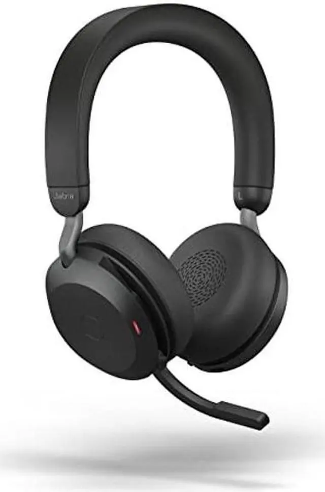 Alt view image 2 of 5 - Jabra Evolve2 75 PC Wireless Headset with Charging Stand and 8-Mic Technology - Dual Foam Stereo Headphones with Advanced Active Noise Cancelling, USB-C Bluetooth Adapter and UC Compatibility - Black