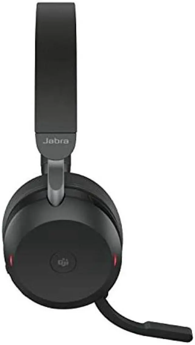 Alt view image 2 of 4 - Jabra Evolve2 75 PC Wireless Headset with Charging Stand and 8-Mic Technology - Dual Foam Stereo Headphones with Advanced Active Noise Cancelling, USB-A Bluetooth Adapter and MS Compatibility - Black