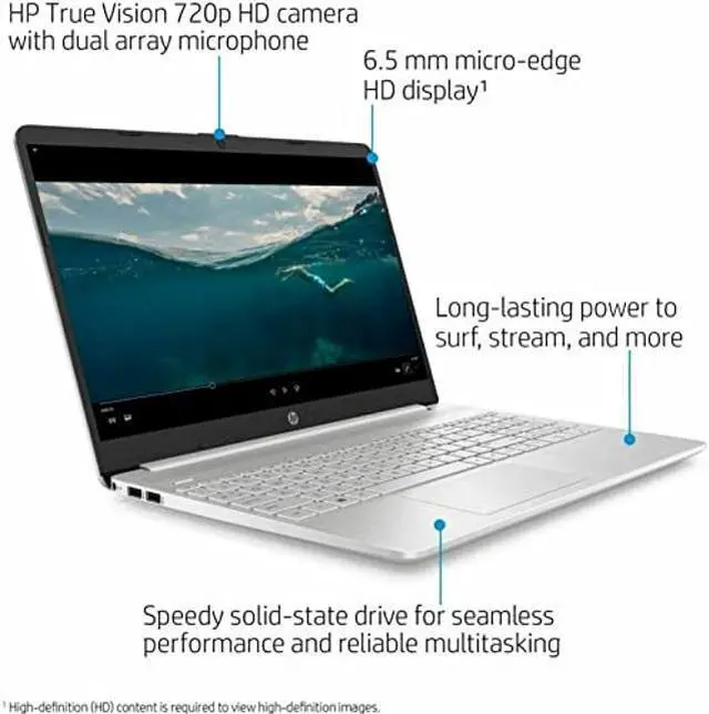 Alt view image 3 of 5 - HP Laptop 15-dw3033 Home and Student Laptop, 15.6inch FHD (1920 x 1080), Intel Core i3-1115G4, 8 GB RAM, 256 GB SSD, Webcam, Windows 11, XPI Bundle, 15-15.99 inches (Laptop 15-dw3033dx)