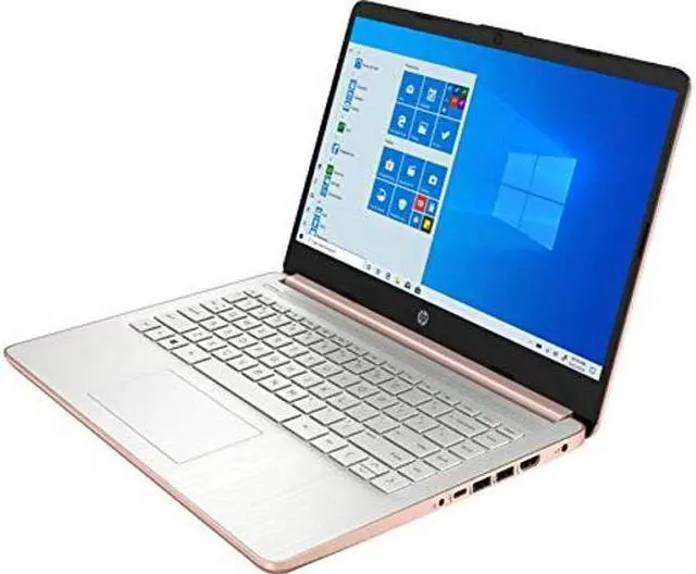 Alt view image 3 of 5 - HP 14 inch Touchscreen Laptop, AMD 3020e Processor, 4 GB RAM, 64 GB eMMC Storage, WiFi 5, Webcam, HDMI, Windows 10 S with Office 365 for 1 Year + Fairywren Card (Rose Gold)
