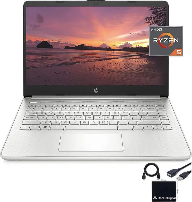 Alt view image 2 of 5 - HP 2023 14" FHD IPS Anti-Glare Screen 2-Core AMD Ryzen 3 3250U 8GB RAM DDR4 256GB M.2 NVMe SSD AMD Radeon Graphics HDMI USB-C WIFI AC BT Webcam Long Battery Life Windows 10 Home w/RE Accessories