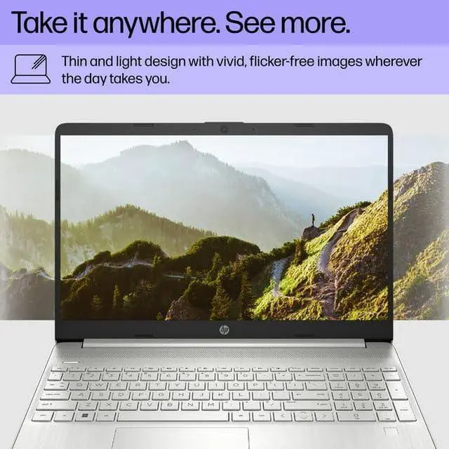 Alt view image 2 of 5 - Hp 15.6" FHD Laptop | Intel Core i3-1215U Processor | Intel UHD Graphics | Fingerprint | 16GB RAM | 512GB SSD | Windows 11 Home | Bundle with USB 3.0 Hub