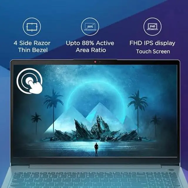 Alt view image 2 of 5 - Lenovo Newest IdeaPad 15.6"" FHD Touchscreen Laptop, Intel Core i3 Processor(Upto 4.1GHz), 16GB Memory, 2TB SSD Storage, HDMI, Bluetooth 5, Webcam, Type-C, Long Battery Life, Win 11 Home S, Grey