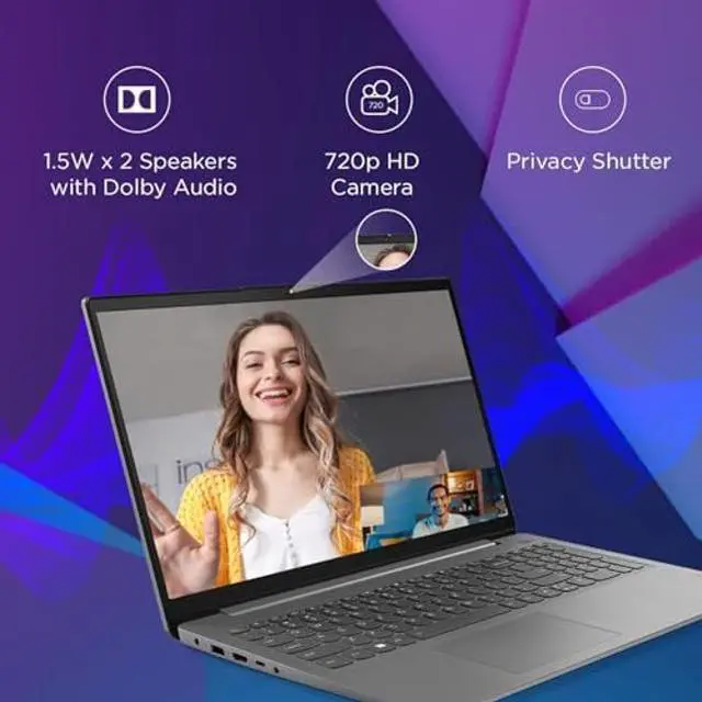 Alt view image 4 of 5 - Lenovo Newest IdeaPad 15.6"" FHD Touchscreen Laptop, Intel Core i3 Processor(Upto 4.1GHz), 16GB Memory, 2TB SSD Storage, HDMI, Bluetooth 5, Webcam, Type-C, Long Battery Life, Win 11 Home S, Grey