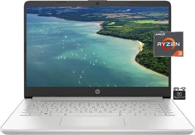Main image of HP 2022 Pavilion 14''HD Laptop Computer, Dual-Core AMD Ryzen 3 3250U (Upto 3.5GHz, Beat i5-7200U), 16GB RAM, 512GB SSD, USB-A&C, Long Battery Life,Win 11+HubxcelAccessory, Natural Silver