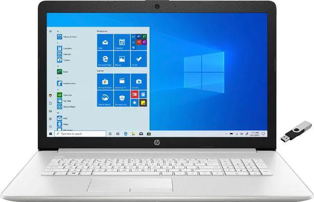Main image of HP 17-BY400 Laptop 2021 17.3" HD+ 1600 x 900 Display Intel Core i3-1115G4, 2-core, Intel UHD Graphics, 8GB DDR4, 256GB SSD, Wi-Fi 5, Bluetooth 4.2 Combo, 720p HD Camera, Windows 11 Home