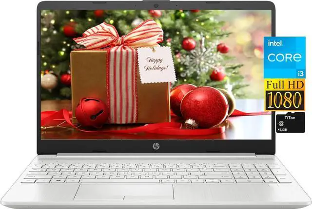 Main image of HP 15.6 Inch FHD 1080P Laptop, Intel Dual-Core i3-1115G4 up to 4.1GHz, 16GB DDR4 RAM, 512GB PCIe SSD, USB-C, HDMI, Wi-Fi, Ethernet, Fingerprint Reader, Webcam, Fast Charge, Win10 S + TiTac Card