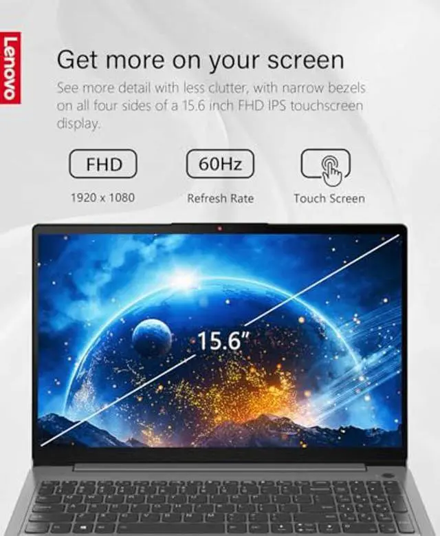Alt view image 3 of 5 - Lenovo - Ideapad 3i 15.6" Laptop - 15.6" Full HD (1920 x 1080) Touch Screen - Intel Core i3-1115G4 Dual-Core - 24GB DDR4 RAM - 1TB SSD - Intel UHD Graphics - Windows 11 - Arctic Grey - W/GaLiMu