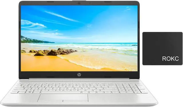 Main image of HP [Windows 10] 2022 15 Full HD Laptop, Intel i3-1115G4(Beat i5-7200U) 8GB RAM 256GB SSD, Webcam, 15.6" IPS Micro-Edge Display, HDMI, Wi-Fi, Fast Charge, Lightweight Thin Design, ROKC MP Bundle