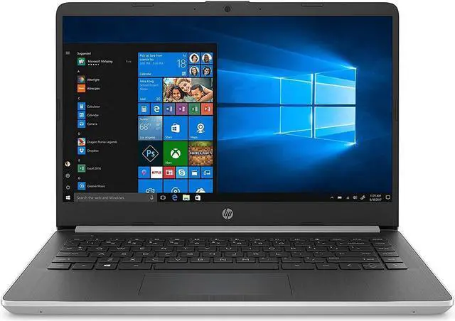 Main image of HP 2022 14'' HD Home and Business Laptop PC Intel 10th Gen 2-Core i3-1005G1 8GB DDR4 RAM 128GB M.2 SSD Intel UHD Graphics WIFI AC BT USB-C HDMI RJ45 Webcam Silver Windows 11 Pro w/Accessories