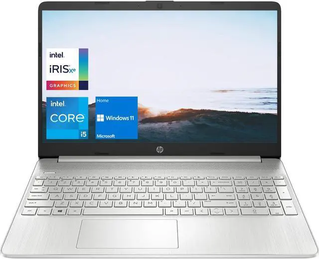 Main image of HP 15 Notebook Laptop, 15.6" FHD Display, Intel Core i5-1135G7, 32GB DDR4 RAM, 1TB PCIe NVMe SSD, Webcam, Wi-Fi, Bluetooth, Windows 11 Home, Silver