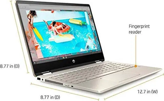 Alt view image 3 of 5 - 2020 HP Pavilion x360 2-in-1 Laptop Computer/ 14" Full HD Touchscreen/ 10th Gen Intel Core i5-10210U Up to 4.1GHz/ 8GB DDR4 Memory/ 256GB PCIe SSD + 16GB Optane/ AC WiFi/ HDMI/ Gold/ Windows 10