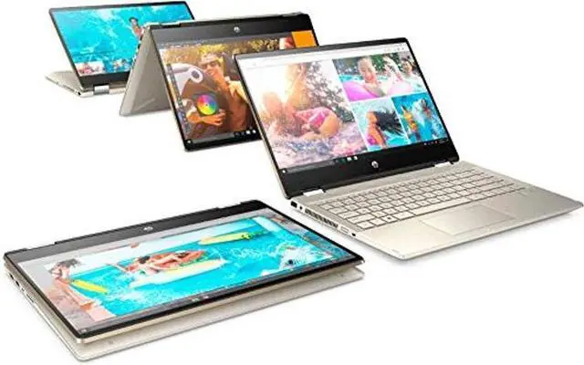 Alt view image 5 of 5 - 2020 HP Pavilion x360 2-in-1 Laptop Computer/ 14" Full HD Touchscreen/ 10th Gen Intel Core i5-10210U Up to 4.1GHz/ 8GB DDR4 Memory/ 256GB PCIe SSD + 16GB Optane/ AC WiFi/ HDMI/ Gold/ Windows 10