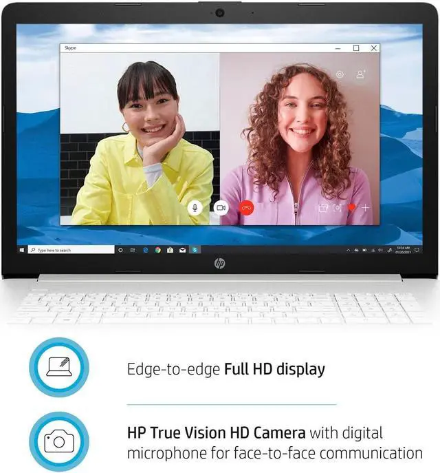 Alt view image 4 of 5 - HP 17" FHD Laptop, 11th Gen Intel Core i3-1115G4, Dual-Core, up to 4.1 GHz, 8GB DDR4 RAM, 512GB PCle SSD, WiFi, Bluetooth, Webcam, HDMI, RJ-45, Windows 11 with JAWFOAL
