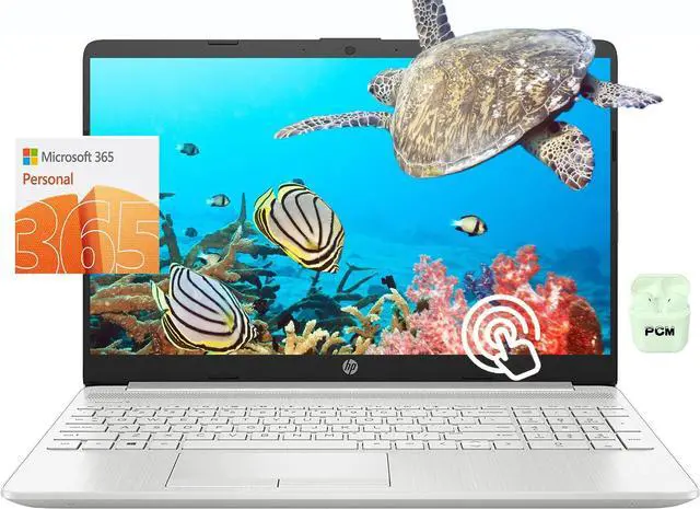 Main image of HP 15.6 Inch Touchscreen Laptop for Business and College, 11th Gen Intel Core i3-1115G4, 8GB RAM, 256GB SSD, Windows 11 Home, 10 Number Key, Office 365, HDMI, WIFI 5, Natural Silver, PCM