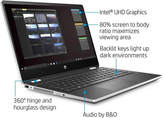 Alt view image 4 of 5 - HP Pavilion x360 14 Convertible 2-in-1 Laptop, 14" HD Touchscreen Display, Intel Core i5, 8 GB DDR4 RAM, 512 GB SSD Storage, Windows 10 Home, Backlit Keyboard (14-dh2010nr, 2020 Model)