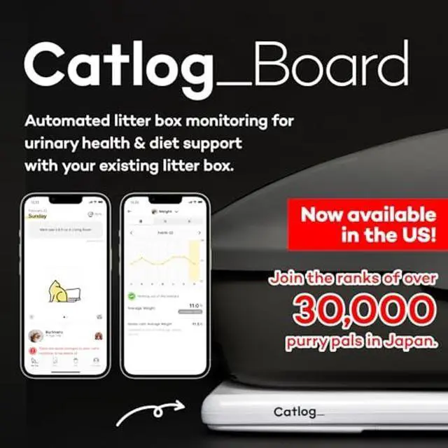 Alt view image 2 of 5 - Catlog Board - Smart Litter Box Monitoring System, Healthcare, Scale, Weight, Automatic Recording, Works with Any Litter Box, IoT, Smartdevice, App, Excretion, for Cat, All Breeds