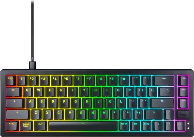 Main image of Xtrfy CHERRY K5V2 Compact, Mechanical Gaming Keyboard in 65% Format US Layout Hot Swappable, CHERRY MX2A RED Switches (Black)