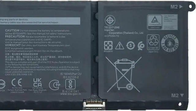 Alt view image 3 of 5 - EPYOBW TN70C Laptop Battery 64Wh Compatible with Dell Inspiron 3510 3520 3530 5310 5320 5330 5510 5630 5440 5445 / Latitude 3320 3420 3520 / Inspiron 16 7620 7630 7635 7640 2-in-1 Series G91J0 V6W33