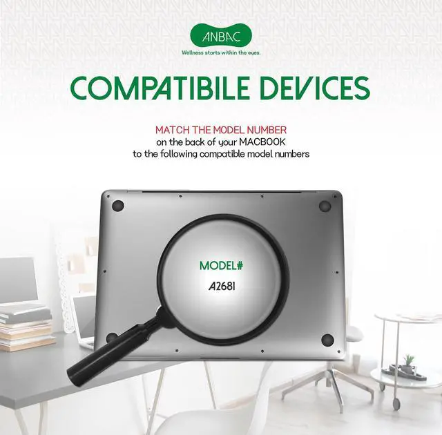 Alt view image 3 of 5 - ANBAC Laptop Magnetic Privacy Screen Protector for 13.6 inch MacBook Air (2022, M2) - Blue Light Blocking Security Screen Shield, Anti-Smudge Cover, UV Filter, Computer Private Screen Hider