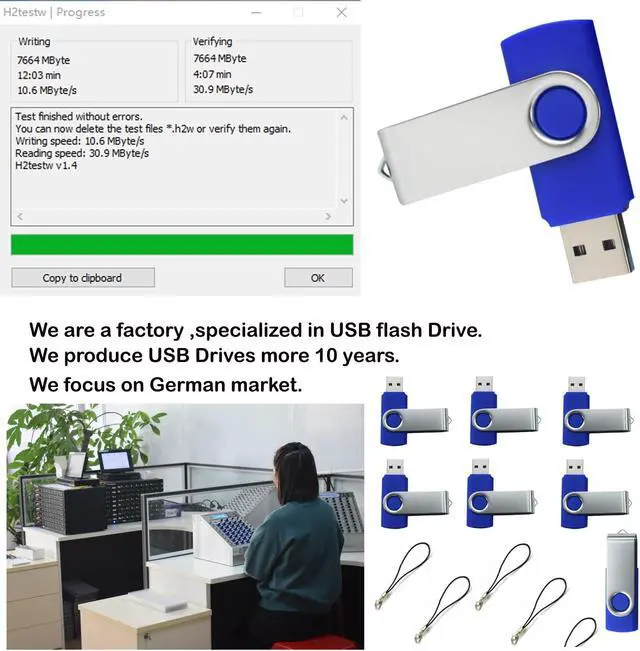 Alt view image 3 of 3 - 8GB Thumb Drive 50 Pack Flash Drive 8GB Bulk 8GB USB Flash Drive 50 Pack USB Flash Drives lcwamy USB (Blue, Wholesale, No logo)
