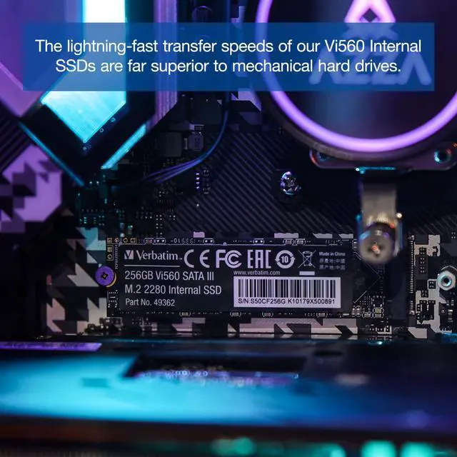 Alt view image 2 of 5 - Verbatim 1TB SSD Vi560 Internal Solid State Hard Drive 3D NAND SATA III M.2 2280