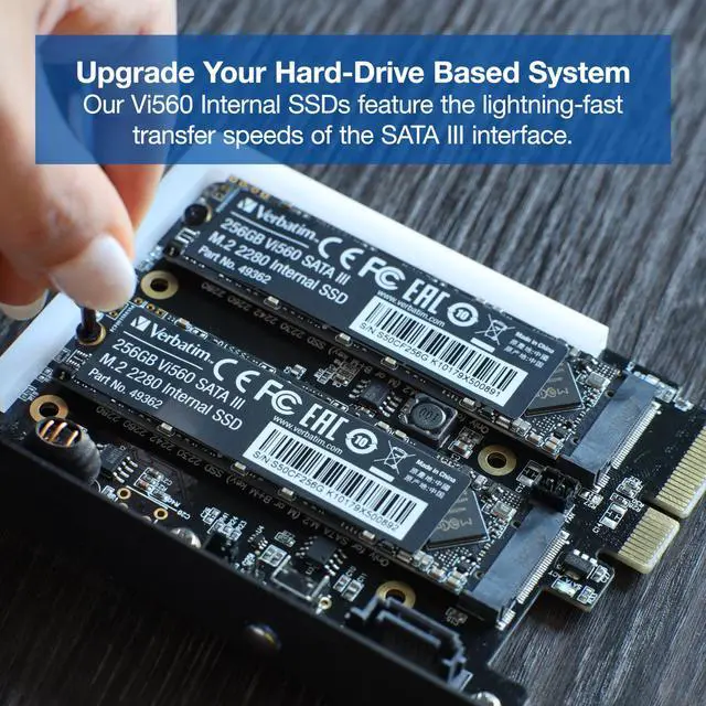 Alt view image 3 of 5 - Verbatim 1TB SSD Vi560 Internal Solid State Hard Drive 3D NAND SATA III M.2 2280
