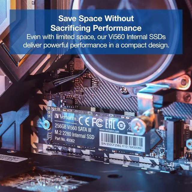 Alt view image 4 of 5 - Verbatim 1TB SSD Vi560 Internal Solid State Hard Drive 3D NAND SATA III M.2 2280