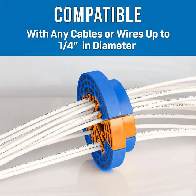 Alt view image 2 of 5 - Cable Comb Tool, Wire Comb, Cable Dresser, Bundler, Organizing Tool, Ethernet Comb, Network Cable, Data Cable Comb, Cable Dresser, Cat6 - Patented Design - Perfect for Cable Management